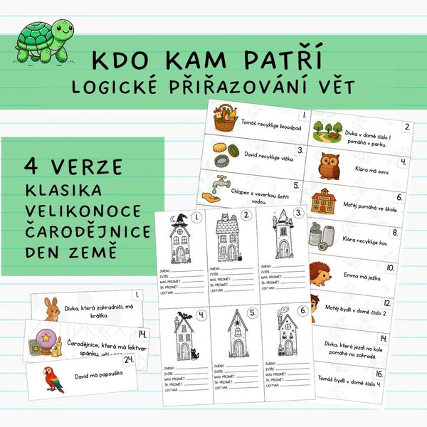 Kdo kam patří - logické přiřazování 
