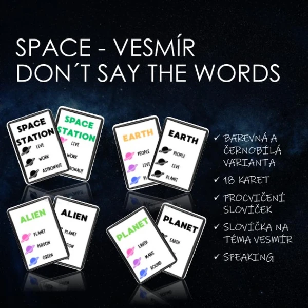 Space (vesmír) - don´t say the words - speaking