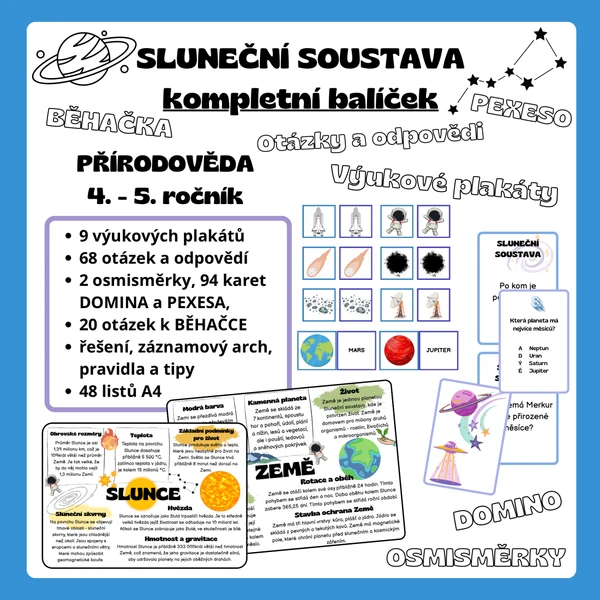 Sluneční soustava - KOMPLETNÍ BALÍČEK
