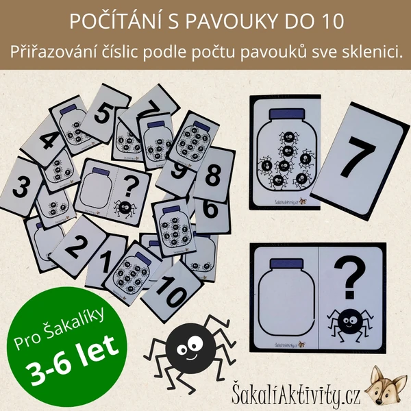  Počítání s pavouky - přiřazování do 10 