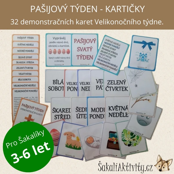 PAŠIJOVÝ TÝDEN - VELIKONOCE - demonstrační karty