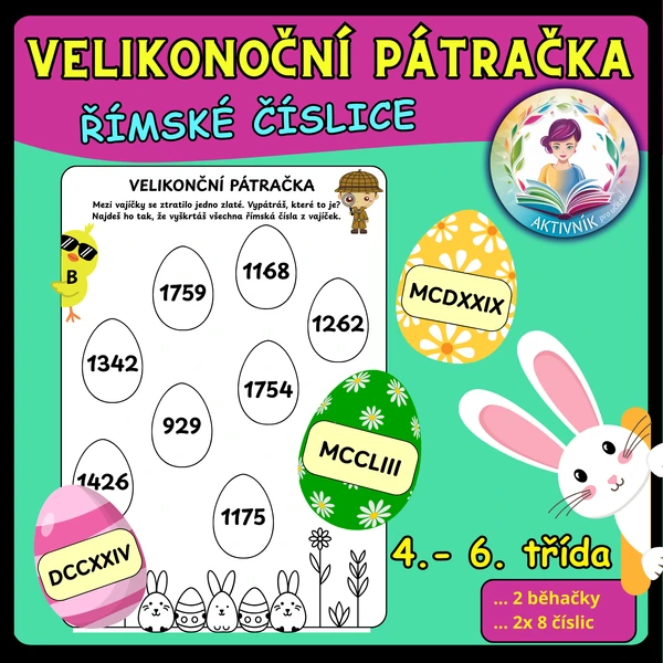 VELIKONOČNÍ PÁTRAČKA - římské číslice