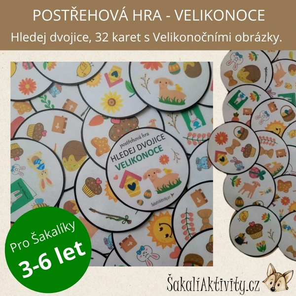 HLEDEJ DVOJICE - postřehová hra - VELIKONOCE