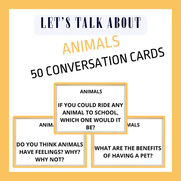 ANIMALS CONVERSATION CAARDS