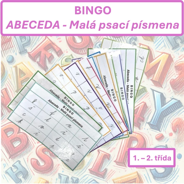 Abeceda — malá psací písmena (BINGO)