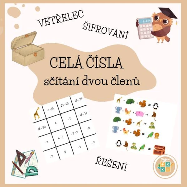 CELÁ ČÍSLA - sčítání dvou členů - VETŘELEC