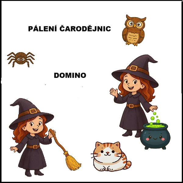 Pálení čarodějnic - domino
