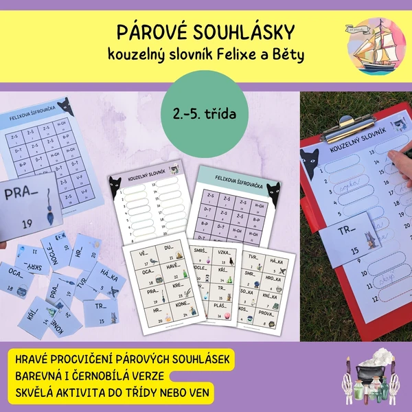 Párové souhlásky - kouzelný slovník Felixe a Běty