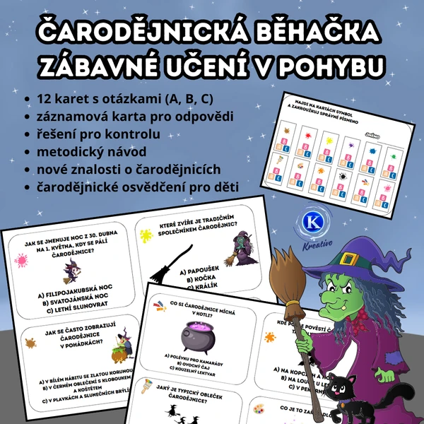 Čarodějnická běhačka - Zábavné učení v pohybu