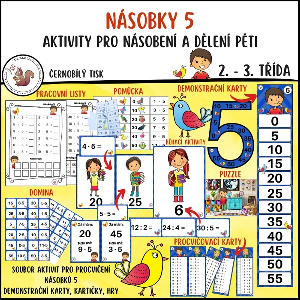 Násobky 5 - malá násobilka