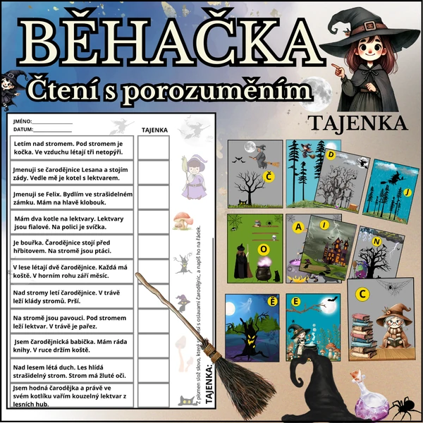 🧙‍♀️ BĚHAČKA – Čarodějnické čtení s porozuměním