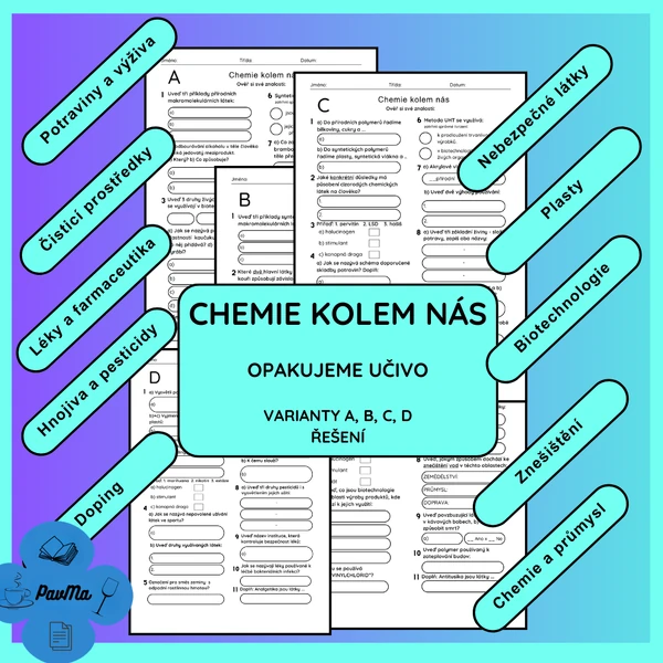 CHEMIE kolem nás - Písemné testy s více variantami zadání