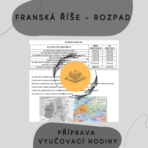 Franská říše - plán hodiny, rozdělení říše