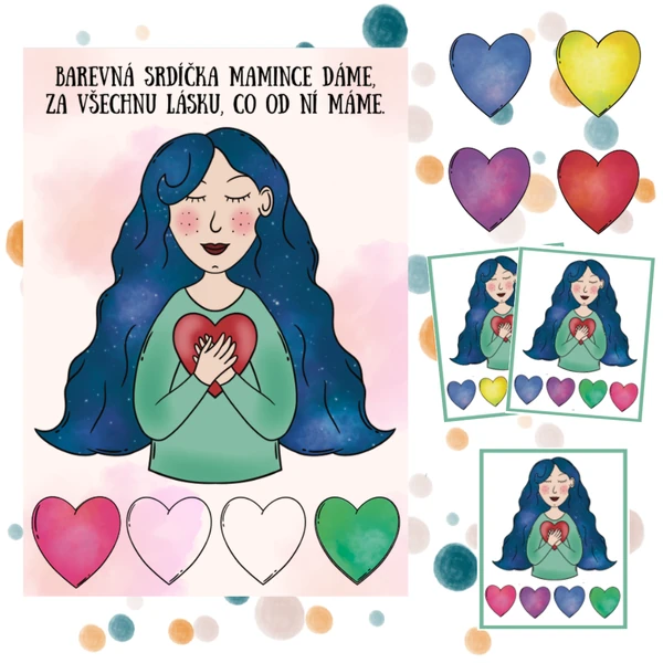 Den matek - Srdíčka pro maminku