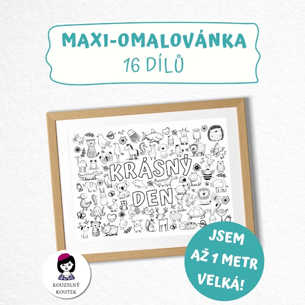 Maxi omalovánka se zvířaty
