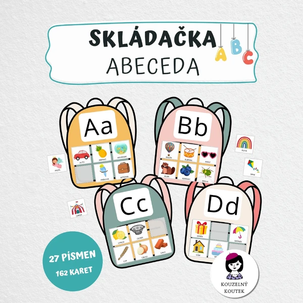 Abeceda skládačka / Quiet book / Busy book 