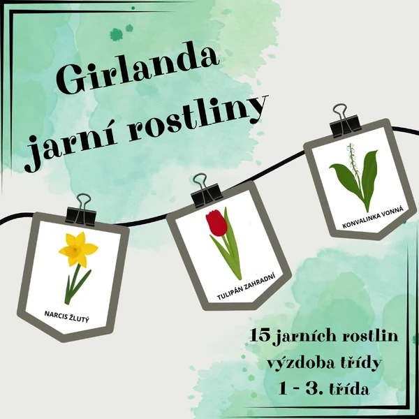 Girlanda - jarní rostliny