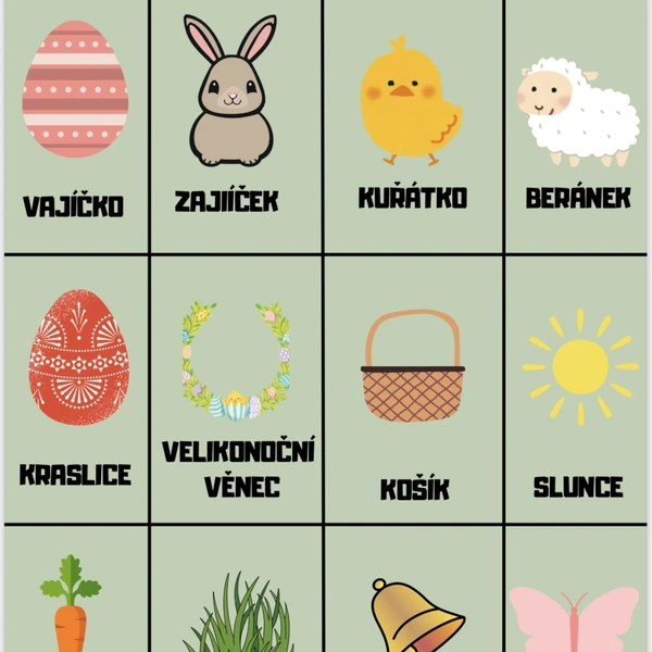 Velikonoční bingo