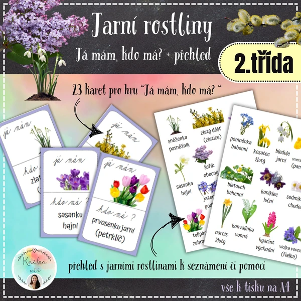 Jarní rostliny - Já mám, kdo má? + přehled