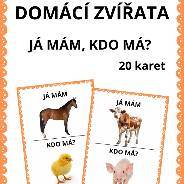 Domácí zvířata 🐮 - Já mám, kdo má? 