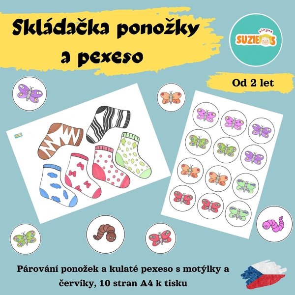 Skládačka ponožky a pexeso