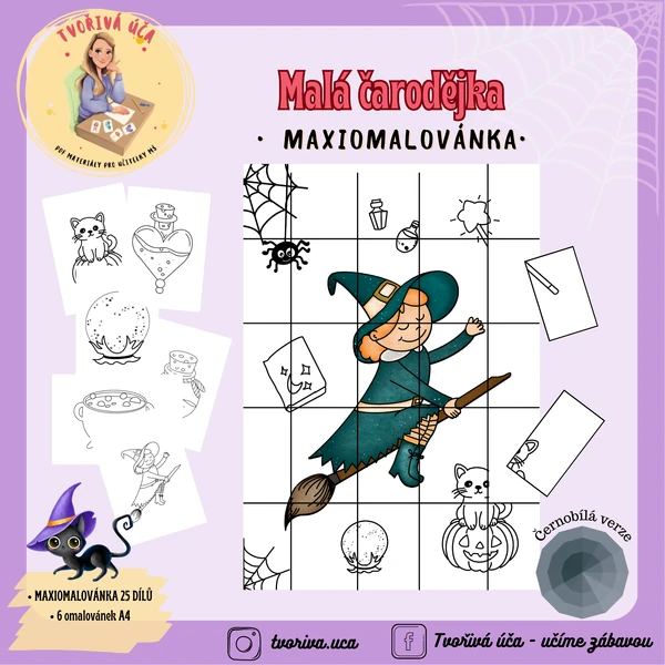 Malá čarodějka - MAXIOMALOVÁNKA