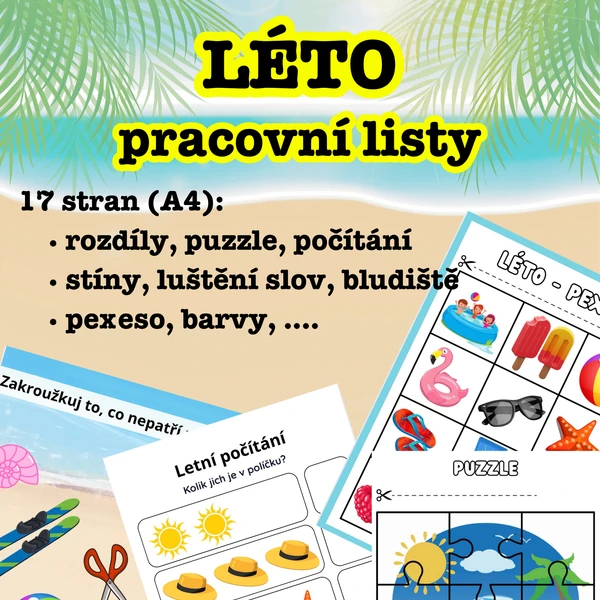 LÉTO - pracovní listy