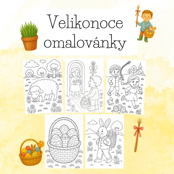 Velikonoce omalovánky