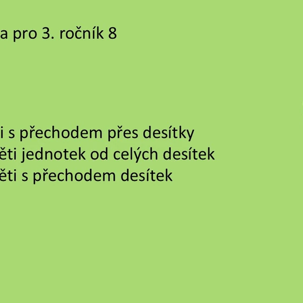 Matematika pro 3. ročník 8