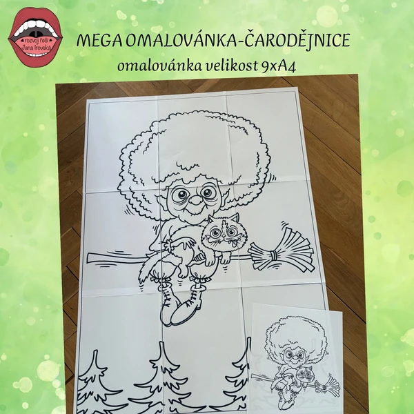 MEGA OMALOVÁNKA ČARODĚJNICE