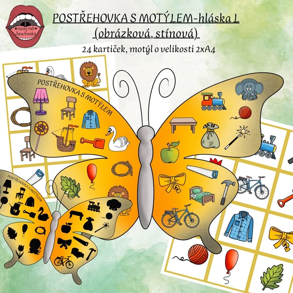 POSTŘEHOVKA S MOTÝLEM (hláska L)