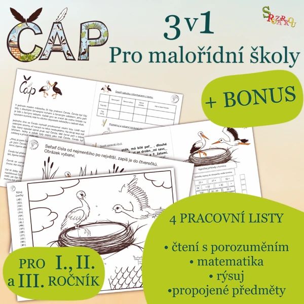 Čáp pro malotřídní školy (3v1 – I., II., III. ročník)
