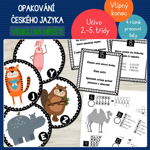 Opakování českého jazyka venku