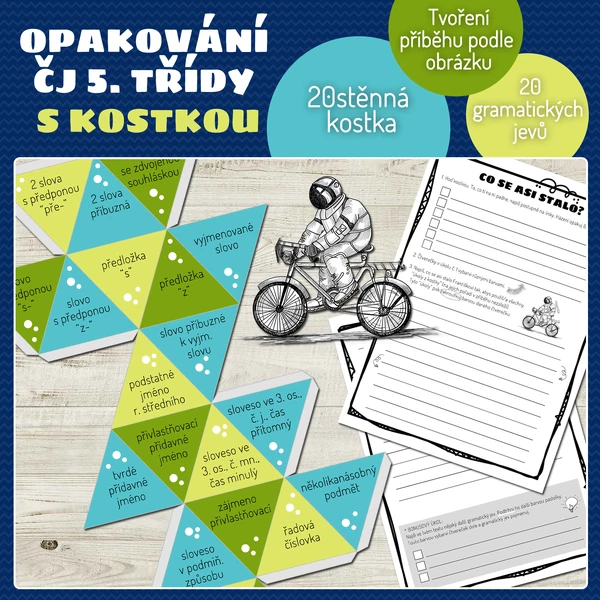 Opakování ČJ 5. třídy s kostkou