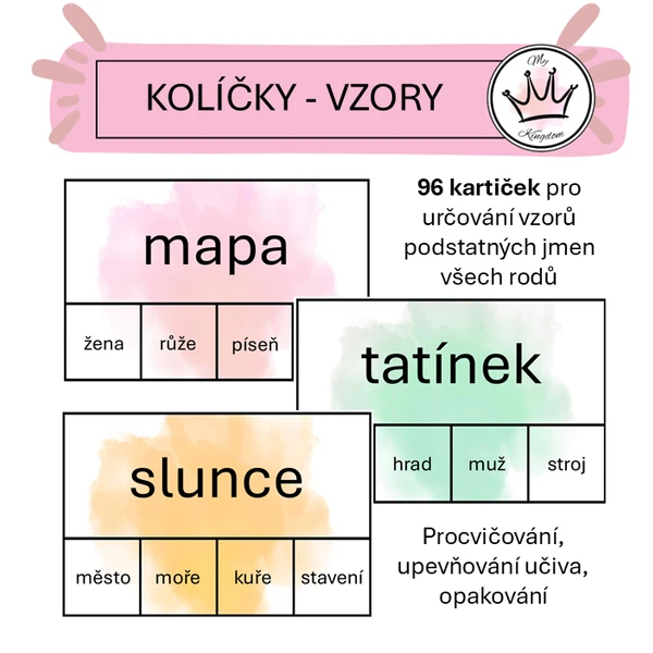 Kolíčkovaná - určování vzorů podstatných jmen