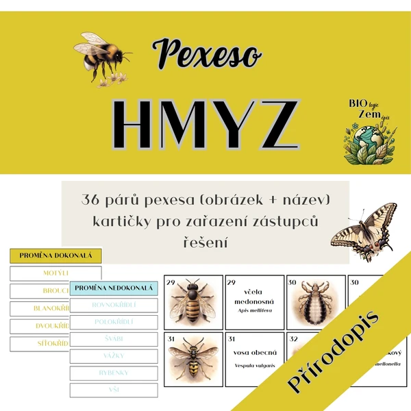 Hmyz - pexeso
