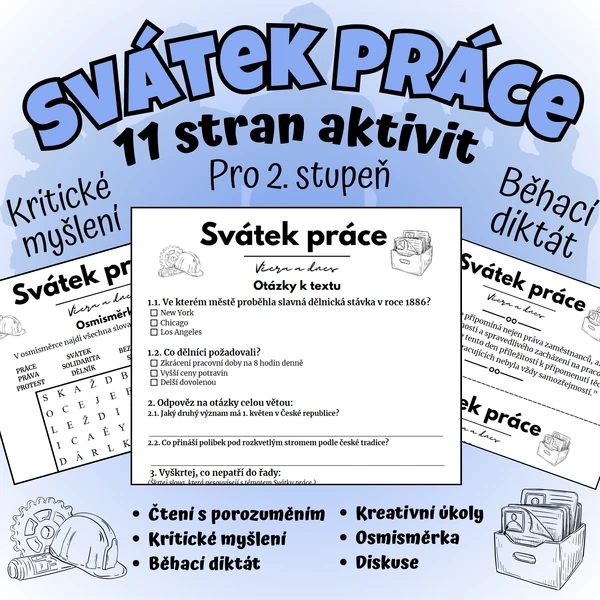 🛠️ Svátek práce – Kritické myšlení, běhací diktát a čtení🛠️
