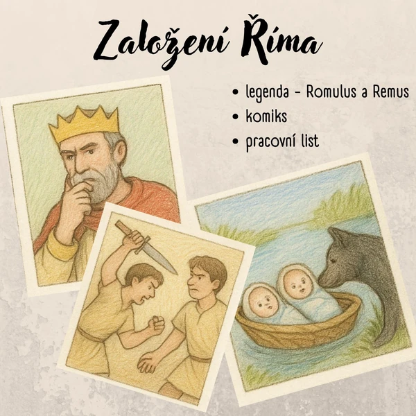 Romulus a Remus - legenda o založení Říma - komiks