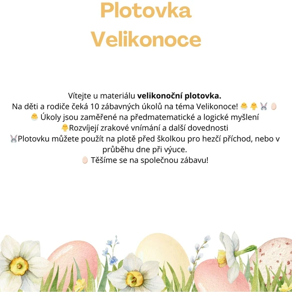 Velikonoce plotovka 🐣 🐥 🐰 🥚