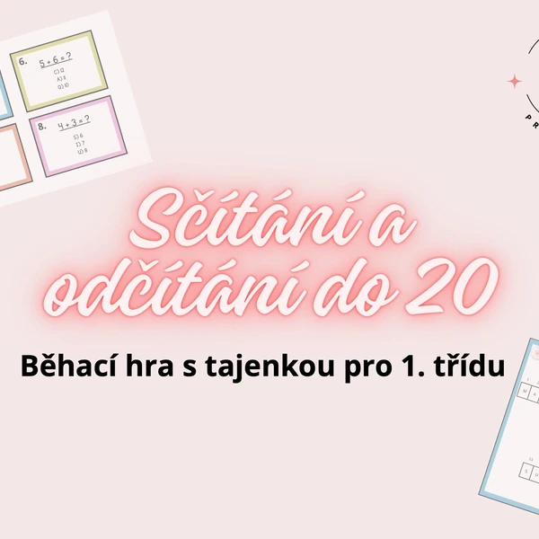 Sčítání a odčítání do 20 - Běhací hra s tajenkou