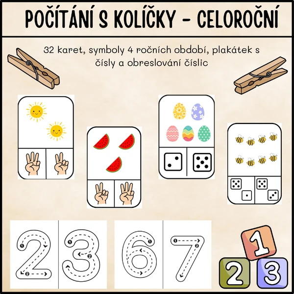 POČÍTÁNÍ S KOLÍČKY – CELOROČNÍ