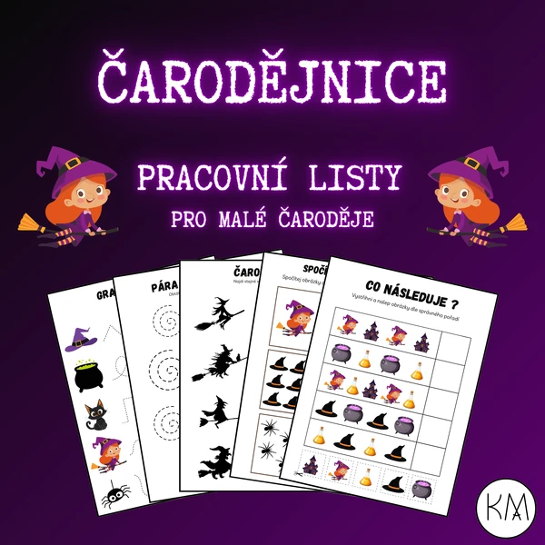 ČARODĚJNICE - PRACOVNÍ LISTY