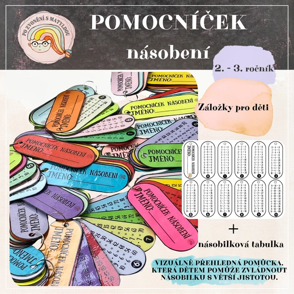 Násobení - pomocníček násobení a násobilková tabulka