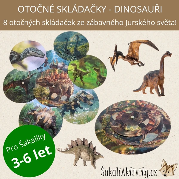  DINOSAUŘI - otočné skládačky 