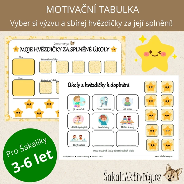  Motivační tabulka - sbírej hvězdičky 