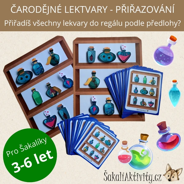 Sada aktivit - ČARODĚJNICKÉ LEKTVARY - PŘIŘAZOVACÍ OBRÁZKY
