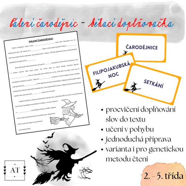 Pálení čarodějnic - běhací doplňovačka