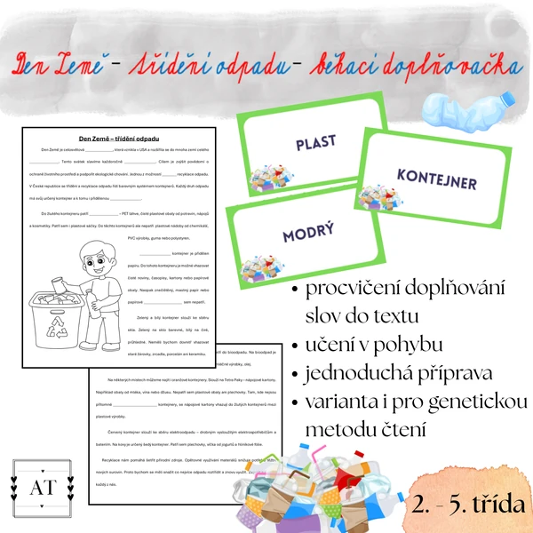Den Země - třídění odpadu - běhací doplňovačka