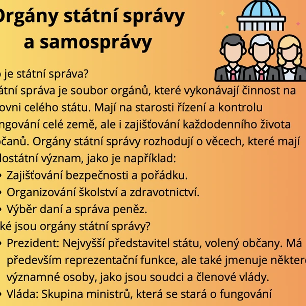 Orgány státní správy a samosprávy