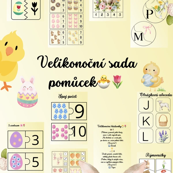 🌸🐰 Velikonoční sada pomůcek pro mateřské školy 🐥🥚